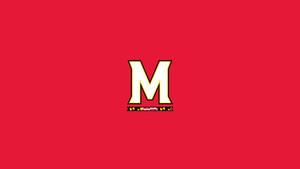 University Of Maryland White On Red Wallpaper