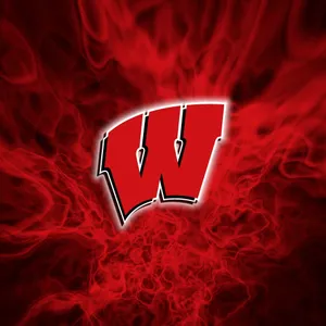 University Of Wisconsin-madison Smoke Red Logo Wallpaper