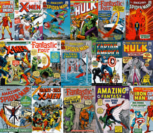 Unleash The Power Of Your Favorite Marvel Superheroes In Comic Books! Wallpaper