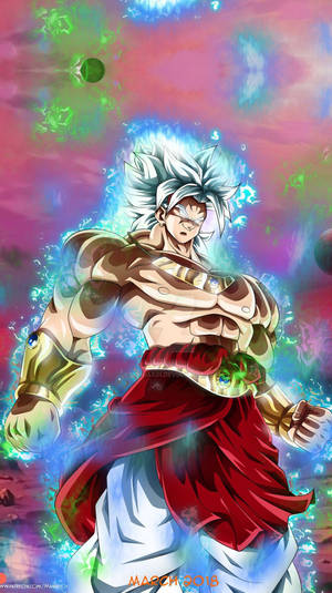 “unleash Your Power With Broly In Ultra Instinct” Wallpaper