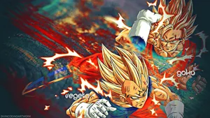 Unleashing A Devastating Kamehameha Wave. Wallpaper