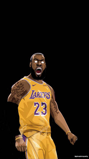 Unlock Your Lakers Spirit With This Unique Iphone Design Wallpaper