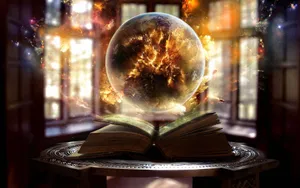 Unveil The Ancient Secrets Of Magic Book Of Earth's Destruction Wallpaper