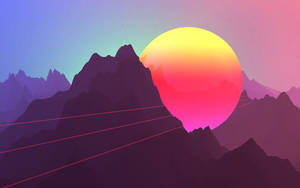 “unwind In The Sunset With Your Macbook” Wallpaper