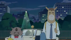 Upset Odd Taxi Characters Wallpaper