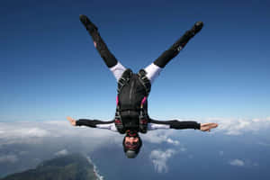 Upside Down Eagle Spread Skydiving Wallpaper