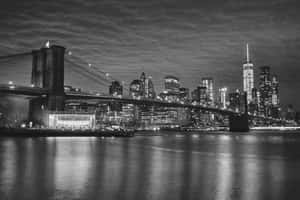 Urban Landscape Of Black And White City Wallpaper