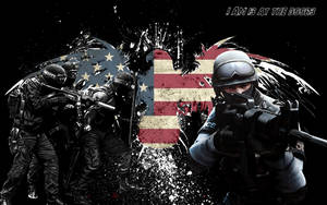 Us Police Officers Art Wallpaper