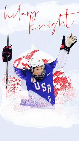 Usa Athlete Hilary Knight Poster Art Wallpaper