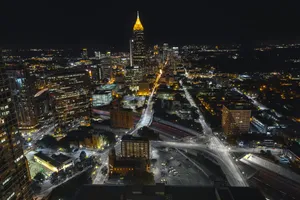 Usa City At Night Wallpaper