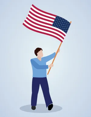 Usa Flag Cartoon Wallpaper
