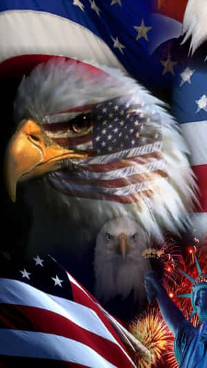 Usa Iphone Eagles And Flag Wallpaper