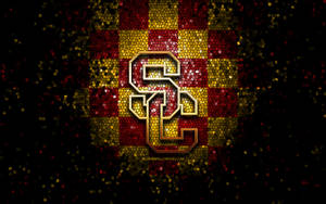 Usc Football Cracked Shiny Tiles Wallpaper