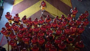 Usc Football Players Gathered Wallpaper