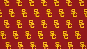 Usc Trojans Logo Pattern Wallpaper