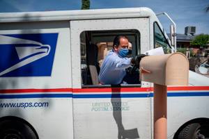 Usps Mailman In Action Wallpaper