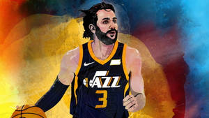 Utah Jazz Ricky Rubio Artwork Wallpaper