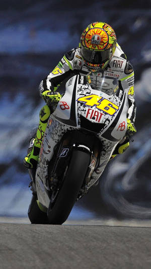 Valentino Rossi Fiat Yamaha Motorcycle Wallpaper