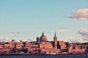 Valetta Malta At Sunset Wallpaper