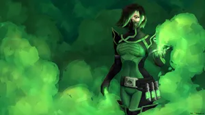Valorant Viper Ult Green Smoke Graphic Art Wallpaper