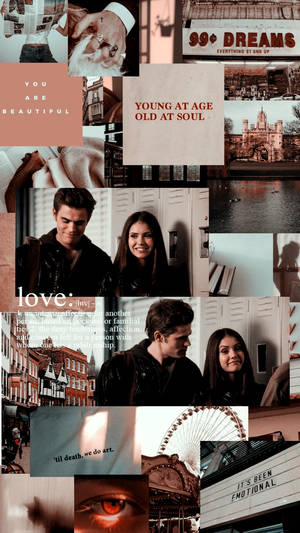 Vampire Diaries Stelena Aesthetic Wallpaper