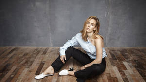 Vanessa Kirby In Casual Attire Wallpaper