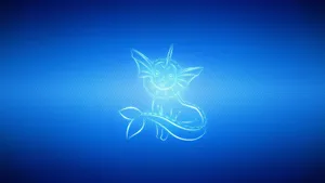 Vaporeon Neon Blue Wallpaper