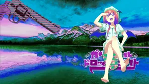 Vaporwave Satanichia Kurumizawa Mcdowell Anime Girl Aesthetic Wallpaper