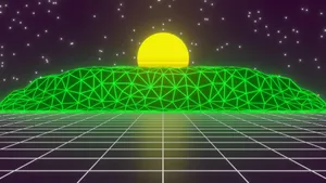 Vaporwave Sunset Grid4 K U H D Wallpaper