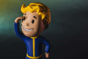 Vault Boy Blue Pants And Shirt Wallpaper