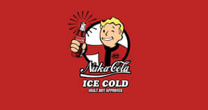 Vault Boy Bottle Of Ice Cold Wallpaper