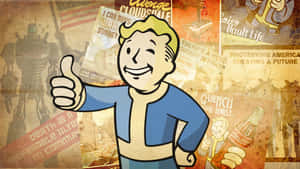 Vault Boy Giving Thumbs Up Wallpaper