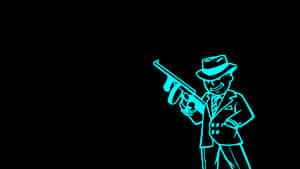 Vault Boy Hat And Gun Wallpaper