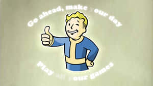 Vault Boy Play Our Games Wallpaper