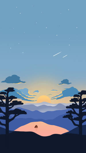 Vector Art Scenery For Iphone Screens Wallpaper