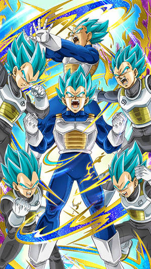 Vegeta From Dragon Ball Super Unleashes His Glorious Super Saiyan Blue Power Wallpaper