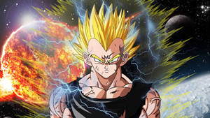 Vegeta Unleashes His Majin Power Wallpaper