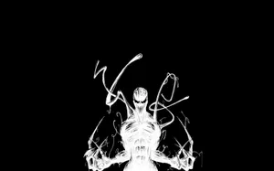 Venom In White Wallpaper