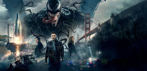 Venom Movie Main Characters Wallpaper