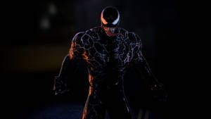 Venom Movie Suit With White Veins Wallpaper