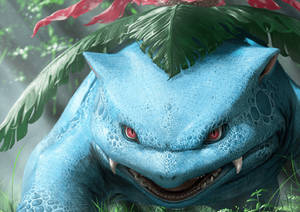 Venusaur As Realistic Reptilian Wallpaper