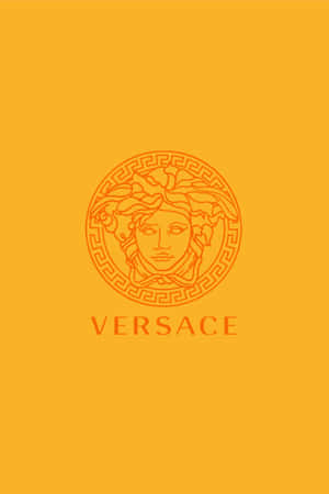 Versace Iphone Yellow Orange Logo Wallpaper