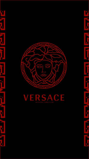 Versace Red Logo Portrait Wallpaper