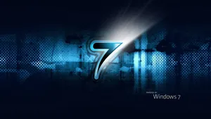 Versatile Blue Windows Number 7 Wallpaper