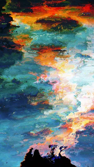 Vertical Abstract Art Wallpaper