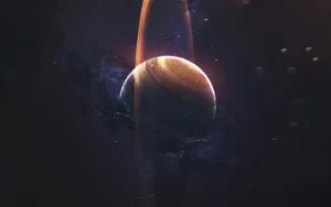 Vertical Planet Saturn Wallpaper