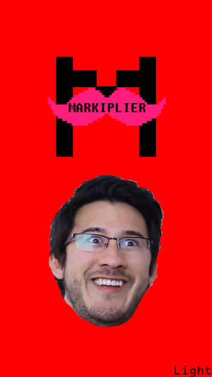 Vertical Red Markiplier Logo Wallpaper