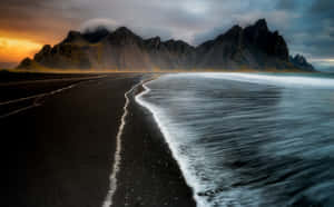 Vestrahorn Mountain Coast Wallpaper