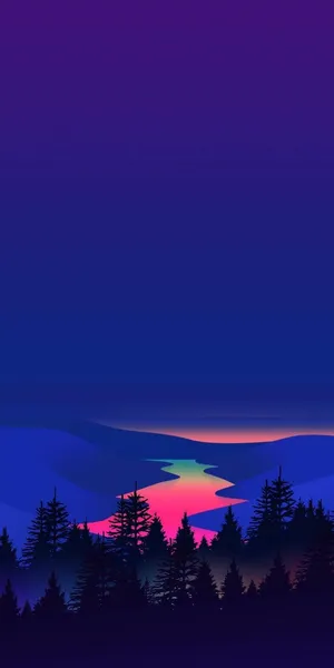 Vibey Rainbow River Wallpaper