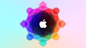 Vibrant Apple Logo With Spheres Wallpaper
